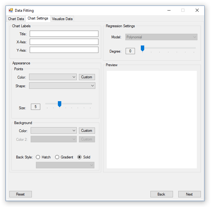 Chart Settings